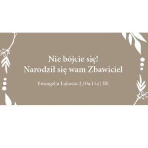 Zakładka – wianek – Nie bójcie się