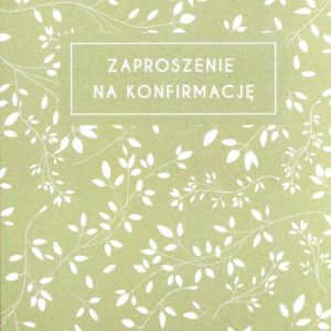 Zaproszenie konfirmacyjne – kwiat oliwka