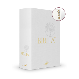 Biblia Plus – płótno biała z paginacją