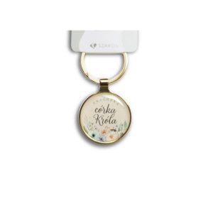Brelok metalowy złoty –  Ukochana Córka