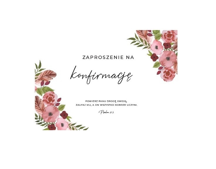 Zaproszenie na konfirmację wzór 5/21