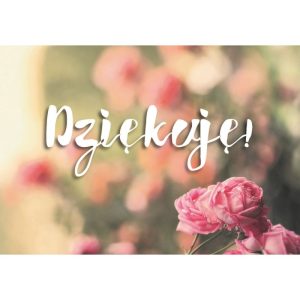 A Kartka składana – Dziękuję RÓŻA