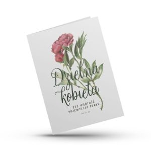 A Kartka składana – Dzielna kobieta – kwiat