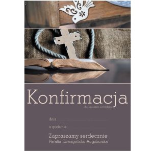 Plakat konfirmacja – pion kolaż