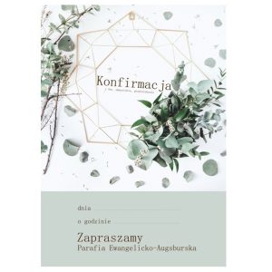 Plakat konfirmacja – pion ramka