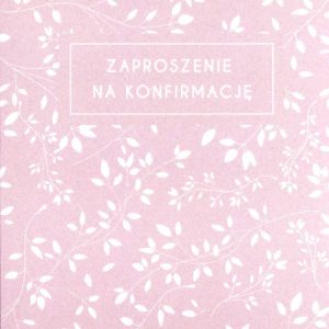 Zaproszenie konfirmacyjne – kwiat róż