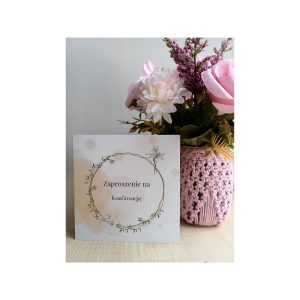 Zaproszenie na konfirmację – wianek